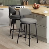 WestinTrends Alexandria Modern Upholstered Sherpa Fabric Counter Height ...