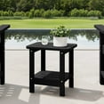 thumbnail image 1 of WestinTrends Aruba 2-Tier Outdoor HDPE Modern Adirondack Square Patio Side Table, Black, 1 of 13
