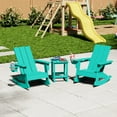 thumbnail image 1 of WestinTrends Ashore 3-Piece Kids Modern Rocking Chair With Cup Holder and Square Side Table Set, Turquoise, 1 of 13