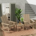 thumbnail image 1 of WestinTrends Ashore 3 Piece Patio Rocking Chair Set, All Weather Poly Lumber Adirondack Rocker Bistro Set Porch Patio Chairs Set of 2 with Large Side Table, Weathered Wood, 1 of 11
