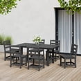 thumbnail image 1 of WestinTrends Ashore 7-Piece HDPE Outdoor Rectangular Patio Dining Table Set with Side Chairs, Gray, 1 of 15