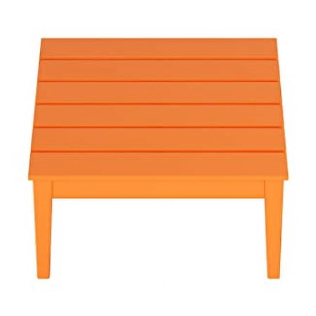 WestinTrends Ashore Outdoor Coffee Table, 32 Inch All Weather Poly Lumber Adirondack Patio Coffee Table Square Low Table, White