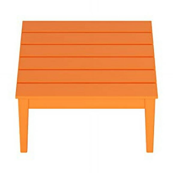 WestinTrends Ashore Outdoor Coffee Table, 32 Inch All Weather Poly Lumber Adirondack Patio Coffee Table Square Low Table, White