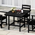 thumbnail image 1 of WestinTrends Ashore Outdoor HDPE 36" Square Patio Dining Table with Umbrella Hole, Black, 1 of 12