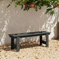 thumbnail image 1 of WestinTrends Ashore Outdoor HDPE 48" Modern Backless Patio Bench, Gray, 1 of 16
