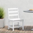 thumbnail image 1 of WestinTrends Ashore Outdoor HDPE Patio Classic Armless Dining Side Chair, White, 1 of 16