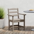 thumbnail image 1 of WestinTrends Ashore Outdoor HDPE Patio Classic Dining Arm Chair, Weathered Wood, 1 of 9
