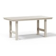thumbnail image 1 of WestinTrends Ashore 66″ All-Weather Poly Lumber Rectangle Dining Table for 6, Modern Outdoor Patio Table, Sand, 1 of 13
