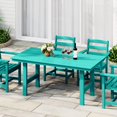 thumbnail image 1 of WestinTrends Ashore Outdoor Modern HDPE 66" Wide Rectangle Patio Dining Table for 6, Turquoise, 1 of 9