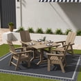 thumbnail image 1 of WestinTrends Ashore Outdoor Patio HDPE Plastic Modern Adirondack Dining Chair, Weathered Wood, 1 of 16