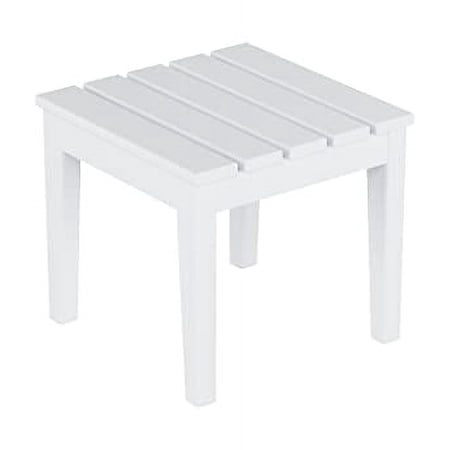 WestinTrends Ashore Oversized Outdoor Side Table, 18 Inch All Weather Poly Lumber Adirondack Patio Side Table Square End Table, Black