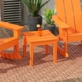 thumbnail image 1 of WestinTrends Ashore Oversized Outdoor Side Table, 18 Inch All Weather Poly Lumber Adirondack Patio Side Table Square End Table, Orange, 1 of 6