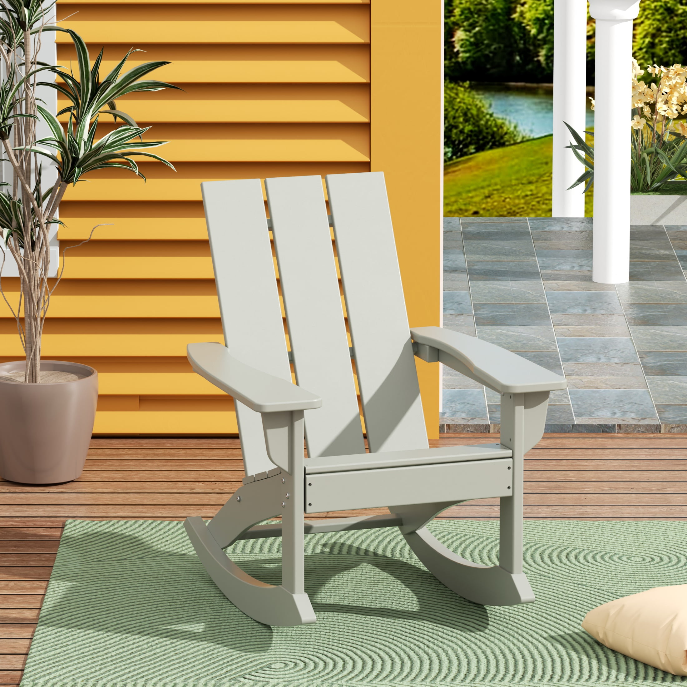Walmart Outdor Rocking Chair WestinTrends Patio Rocking Chair, All Weather Poly Lumber, Outdoor ...