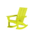 thumbnail image 1 of WestinTrends Ashore Patio Rocking Chairs Set of 2, All Weather Poly Lumber Plank Adirondack Rocker Chair, Modern Farmhouse Outdoor Rocking Chairs for Porch Garden Backyard and Indoor, Lemon, 1 of 1