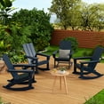 thumbnail image 1 of WestinTrends Ashore Patio Rocking Chairs Set of 4, All Weather Poly Lumber Plank Adirondack Rocker Chair, Modern Farmhouse Outdoor Rocking Chairs for Porch Garden Backyard and Indoor, Navy Blue, 1 of 11