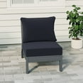 thumbnail image 1 of WestinTrends Avalon Outdoor HDPE Deep Seating Modular Armless Patio Chair with Patio Cushions, Gray/Navy Blue, 1 of 13