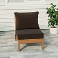 thumbnail image 1 of WestinTrends Avalon Outdoor HDPE Deep Seating Modular Armless Patio Chair with Patio Cushions, Teak/Brown, 1 of 13