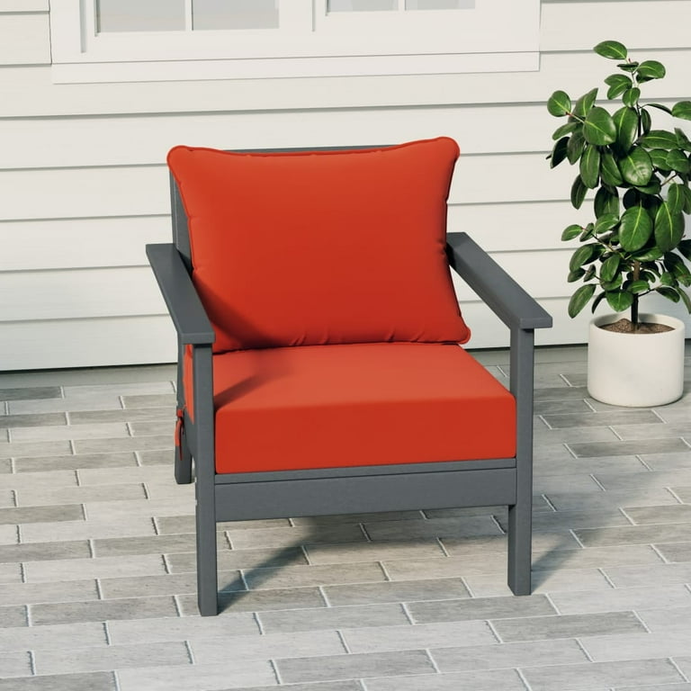 WestinTrends Avalon Outdoor Modern HDPE Patio Club Chair with Deep
