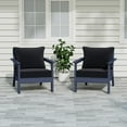 thumbnail image 1 of WestinTrends Avalon Outdoor Modern HDPE Patio Club Chairs with Deep Seat Cushions (Set of 2), Navy Blue/Black, 1 of 5