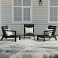 thumbnail image 1 of WestinTrends Avalon Outdoor Patio 3-Piece HDPE Deep Seating Sectional Sofa, Black, 1 of 5