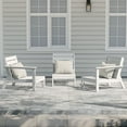 thumbnail image 1 of WestinTrends Avalon Outdoor Patio 3-Piece HDPE Deep Seating Sectional Sofa, White, 1 of 5