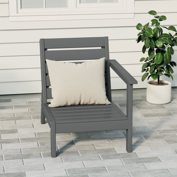 WestinTrends Avalon Outdoor Patio HDPE Right Arm Facing Deep Seating Corner Chair, Gray