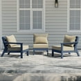 thumbnail image 1 of WestinTrends Avalon Outdoor Patio HDPE Sectional Sofa with Patio Cushions, Navy Blue/Beige, 1 of 5