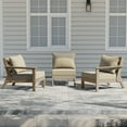 thumbnail image 1 of WestinTrends Avalon Outdoor Patio HDPE Sectional Sofa with Patio Cushions, Weathered Wood/Beige, 1 of 5