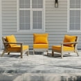 thumbnail image 1 of WestinTrends Avalon Outdoor Patio HDPE Sectional Sofa with Patio Cushions, Weathered Wood/Yellow, 1 of 5