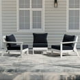 thumbnail image 1 of WestinTrends Avalon Outdoor Patio HDPE Sectional Sofa with Patio Cushions, White/Navy Blue, 1 of 5