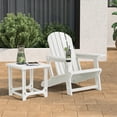 thumbnail image 1 of WestinTrends Azura 2-Piece HDPE Plastic Adirondack Patio Chair With 18" Side Table Set, White, 1 of 16