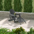 thumbnail image 1 of WestinTrends Azura No-Tools Outdoor HDPE Patio Adirondack Chair with Patio Ottoman, Gray, 1 of 15