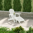 thumbnail image 1 of WestinTrends Azura No-Tools Outdoor HDPE Patio Adirondack Chair with Patio Ottoman, White, 1 of 15