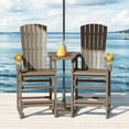 thumbnail image 1 of WestinTrends Azura Outdoor Tall Adirondack Chairs With Connecting Table Tray (Set of 2), Weathered Wood, 1 of 12