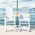 thumbnail image 1 of WestinTrends Azura Outdoor Tall Adirondack Chairs With Connecting Table Tray (Set of 2), White, 1 of 12