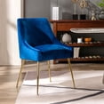 thumbnail image 1 of WestinTrends Carlo Upholstered Velvet Accent Chair with Gold Metal Legs, Royal Blue, 1 of 8