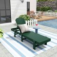 thumbnail image 1 of WestinTrends Classic Adirondack Poly Reclining Chaise Lounge,Dark Green, 1 of 5