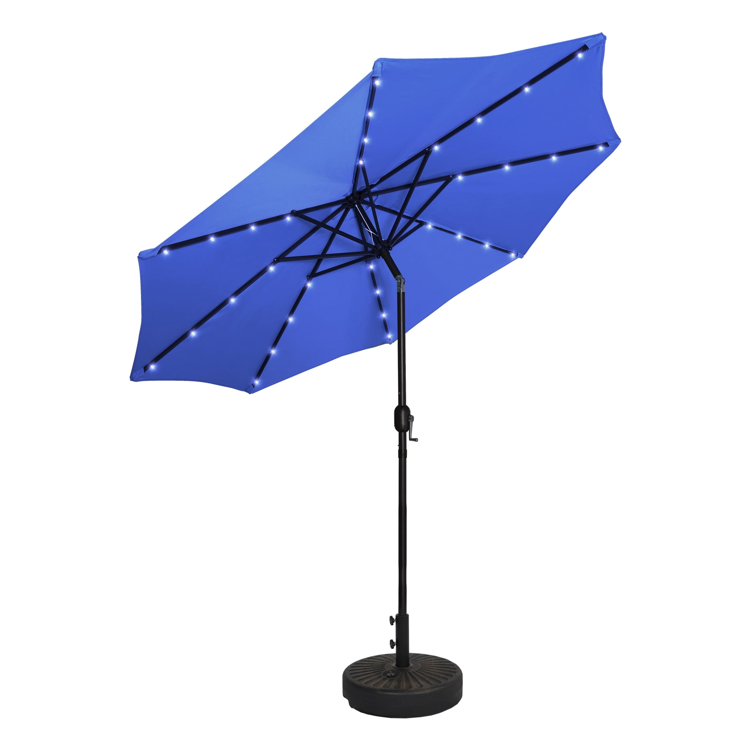 WestinTrends Cyrus 9 Ft Outdoor Patio Umbrella with Base Include, Solar
