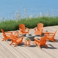 thumbnail image 1 of WestinTrends Dylan 12 Piece Outdoor Adirondack Chair With Ottoman And Side Table, Orange, 1 of 16
