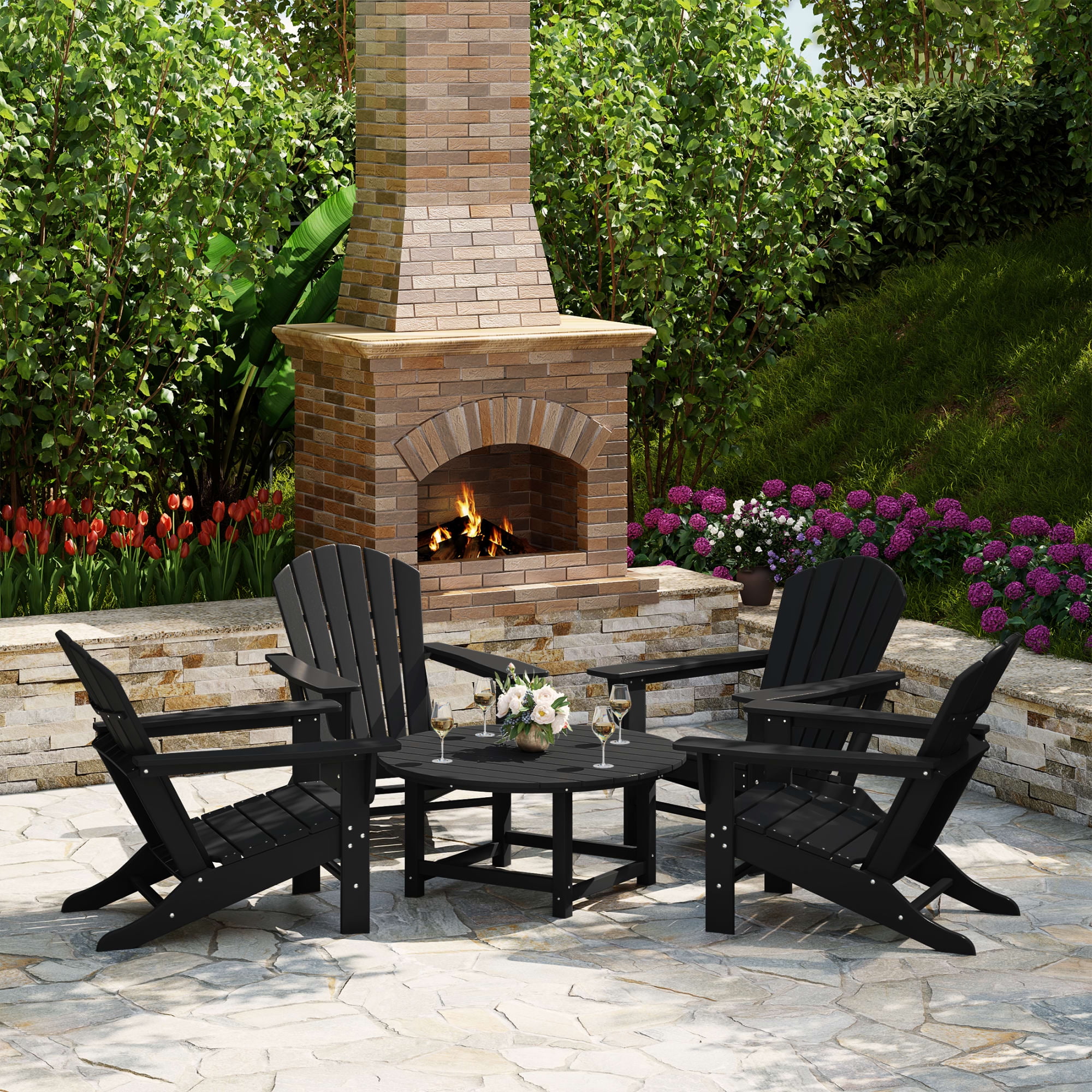 WESTIN OUTDOOR Mason Orange Poly Plastic Outdoor Patio