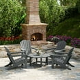 thumbnail image 1 of WestinTrends Dylan 5-Piece Outdoor Patio HDPE Adirondack Chair With Round Coffee Table Conversation Set, Gray, 1 of 12