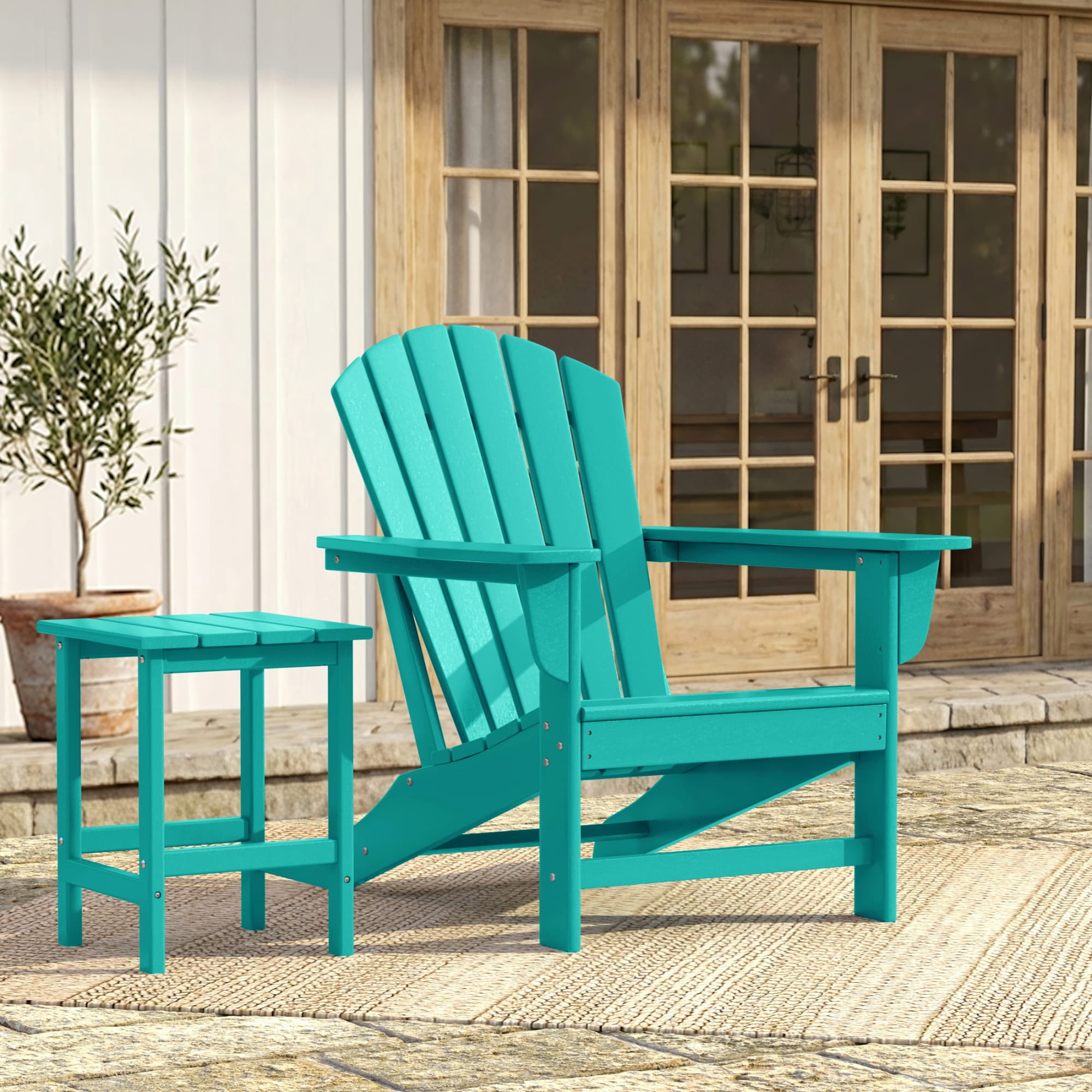 WestinTrends Dylan Outdoor Adirondack Chair, Turquoise