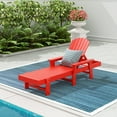 thumbnail image 1 of WestinTrends Dylan Adirondack Poly Reclining Chaise Lounge With Arms, Red, 1 of 1