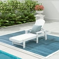 thumbnail image 1 of WestinTrends Dylan Adirondack Poly Reclining Chaise Lounge With Arms, White, 1 of 1