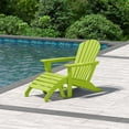 thumbnail image 1 of WestinTrends Dylan Lounge Chairs for Outside, 2 Pieces Seashell Adirondack Chair with Ottoman Set, All Weather Poly Lumber Outdoor Patio Chairs Furniture Set, Turquoise, 1 of 9