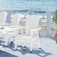 thumbnail image 1 of WestinTrends Dylan Outdoor Dining Chair – All-Weather Poly Lumber Adirondack Patio Chair, High Back, 330 lb Capacity, White, 1 of 14
