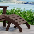 thumbnail image 1 of WestinTrends Dylan Outdoor Patio HDPE Adirondack Ottoman Footrest, Dark Brown, 1 of 15