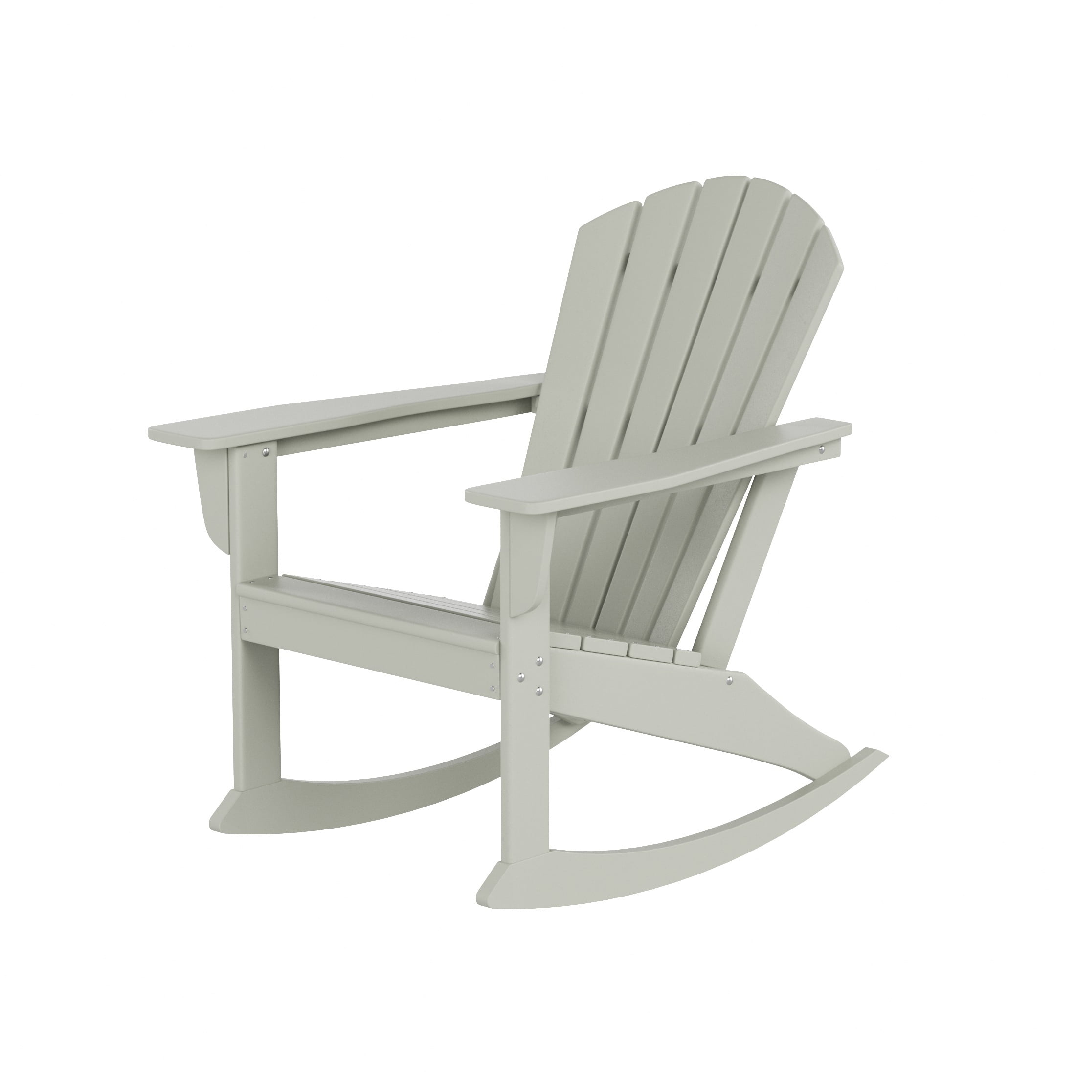 Sand Poly Lumber Adirondack Rocking Chair with Arms