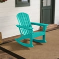 thumbnail image 1 of WestinTrends Dylan Outdoor Rocking Chair, All Weather Poly Lumber Seashell Adirondack Rocker Chair, 350 Lbs Support Patio Rocking Chairs for Porch Garden Backyard and Indoor, Turquoise, 1 of 9