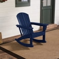 thumbnail image 1 of WestinTrends Dylan All-Weather Poly Lumber Adirondack Rocking Chair, Seashell Design, 450-lb Capacity, Patio Porch Furniture, Navy Blue, 1 of 10